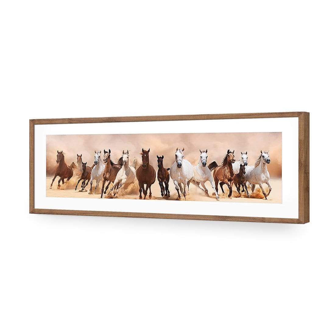 Horse Storm (Long) - wallart-australia - Acrylic Glass With Border