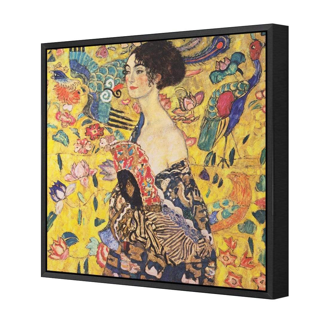 Lady with Fan By Gustav Klimt - wallart-australia - Canvas