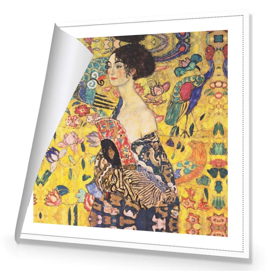 Lady with Fan By Gustav Klimt - wallart-australia - Canvas
