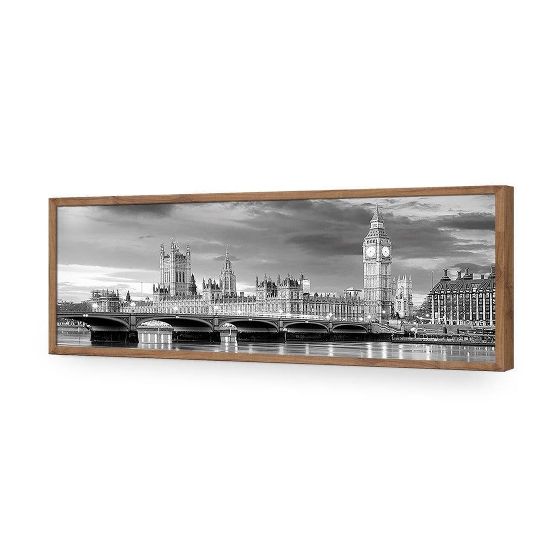 London River Reflections, Black and White (long) - wallart-australia - Acrylic Glass No Border