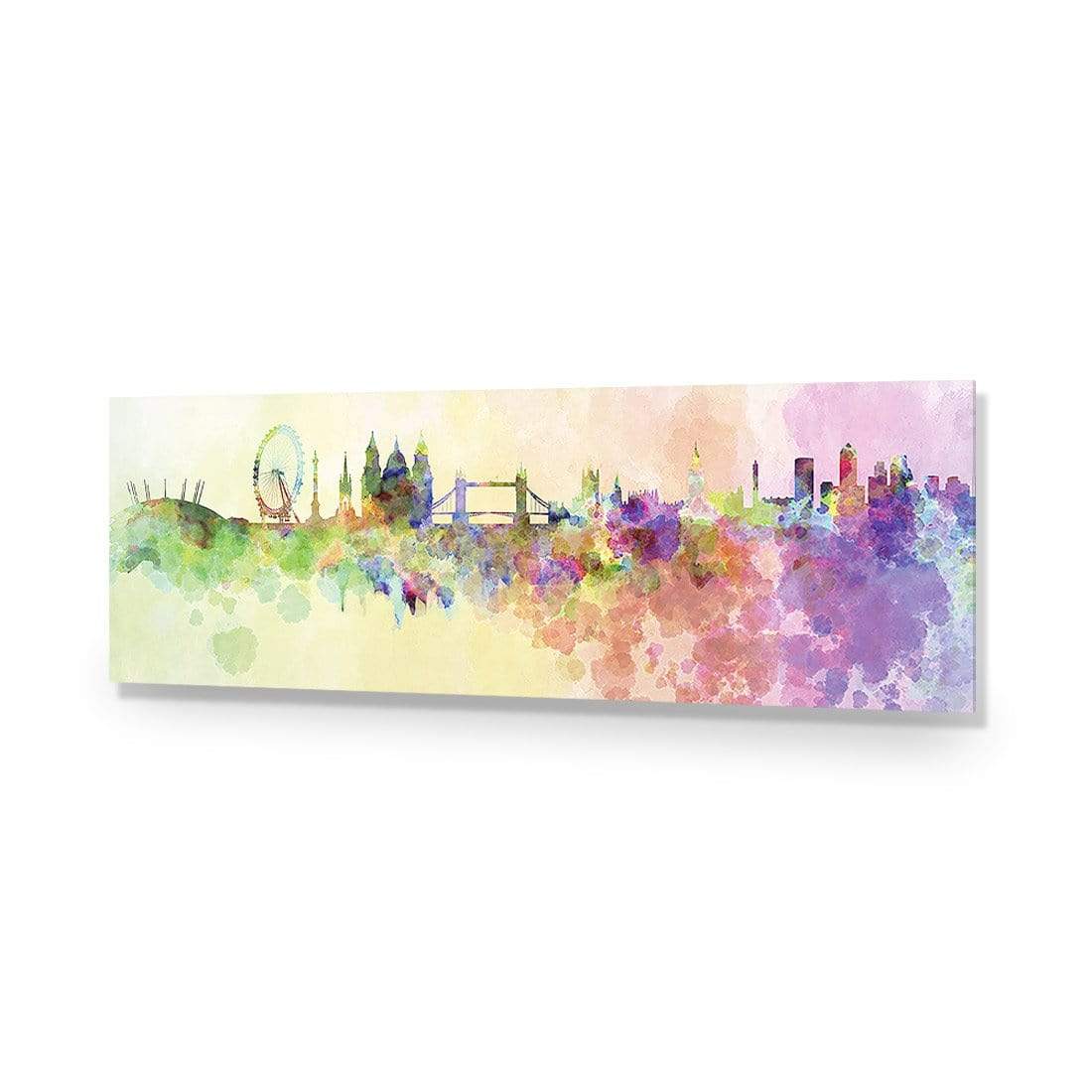 London Skyline, Watercolour (long) - wallart-australia - Acrylic Glass No Border