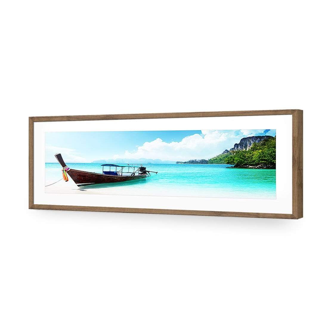 Long Thai Boat, Original (Long) - wallart-australia - Acrylic Glass With Border