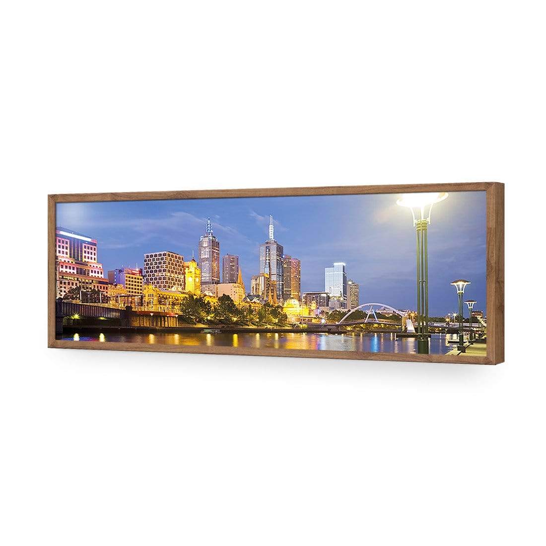 Melbourne Skyline, Original (long) - wallart-australia - Acrylic Glass No Border