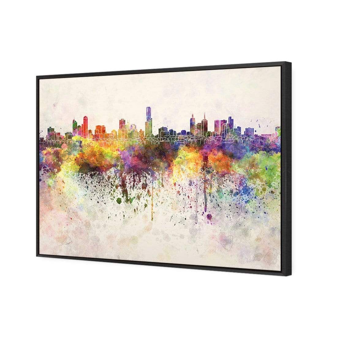 Melbourne Skyline Watercolour - wallart-australia - Canvas