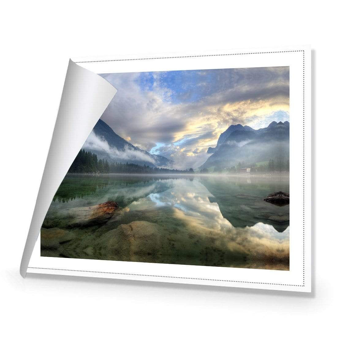 Misty Mountain Lake - wallart-australia - Canvas