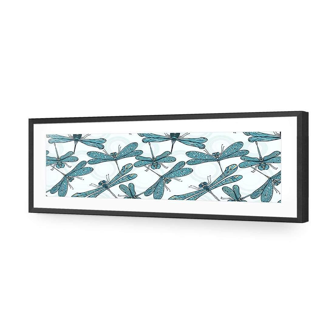 Mosaic Dragonflies (long) - wallart-australia - Acrylic Glass With Border