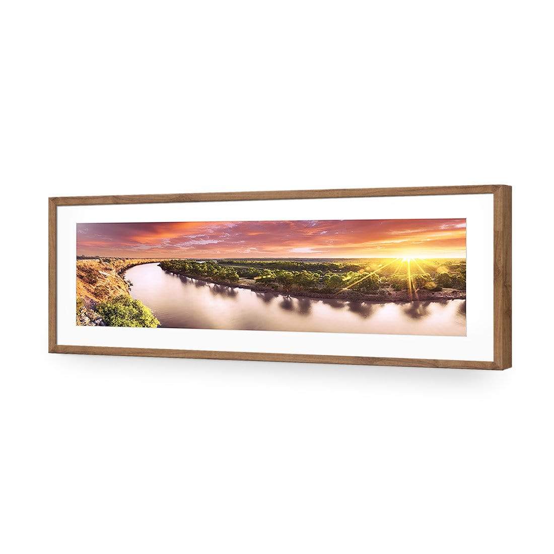 Murray River Sunrise (Long) - wallart-australia - Acrylic Glass With Border