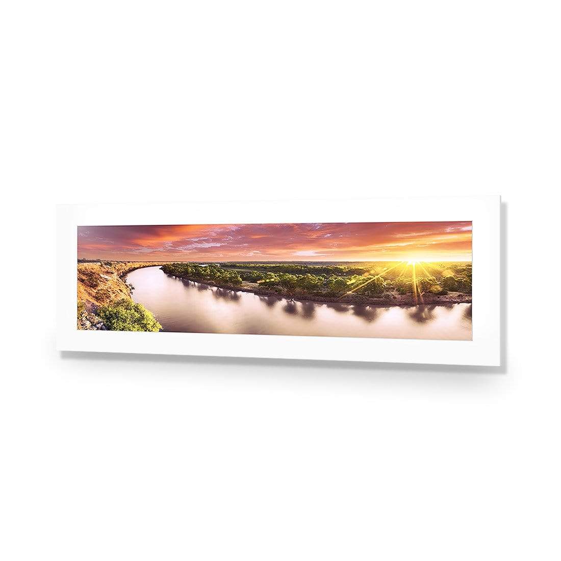 Murray River Sunrise (Long) - wallart-australia - Acrylic Glass With Border