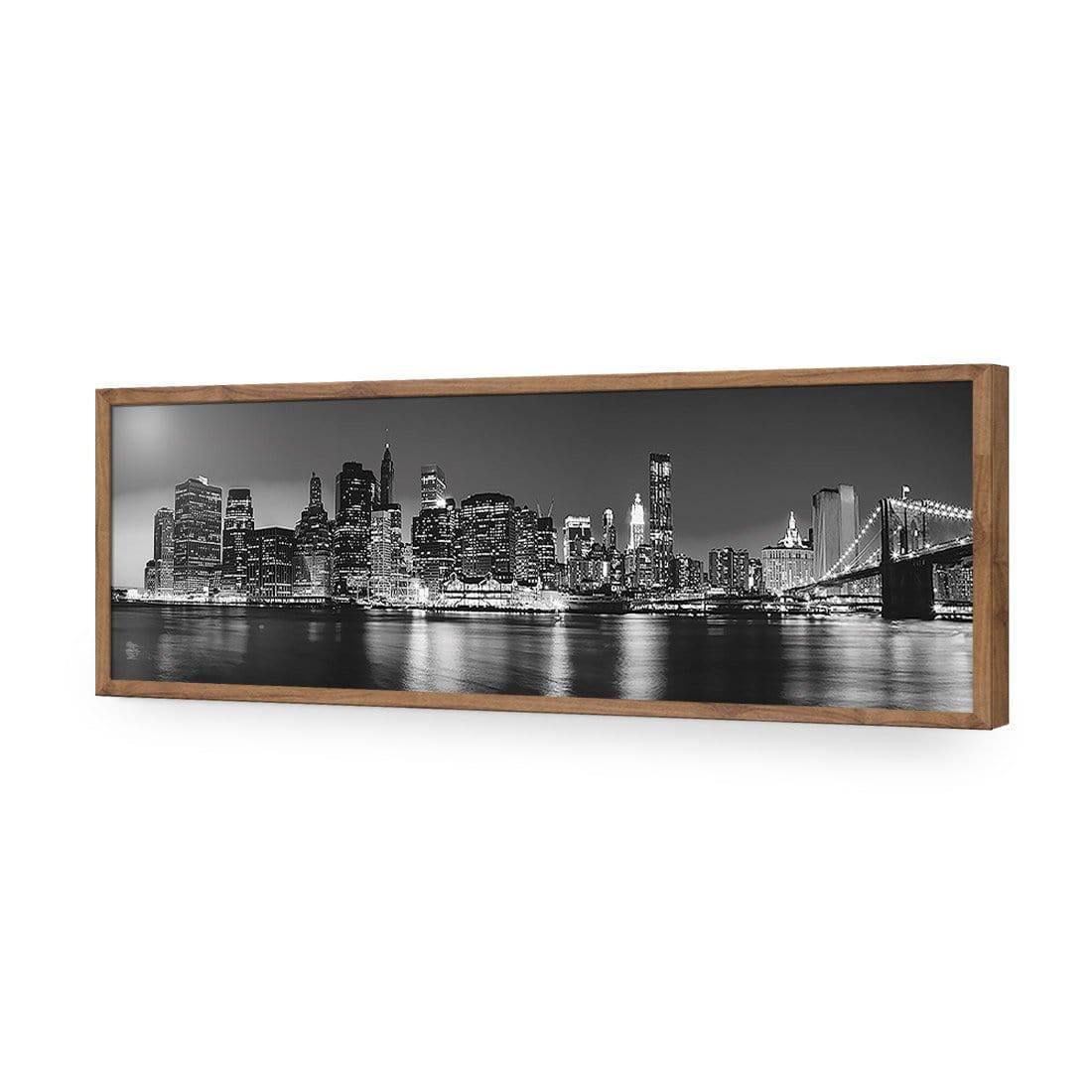 New York Riverside, Black and White (Long) - wallart-australia - Acrylic Glass No Border