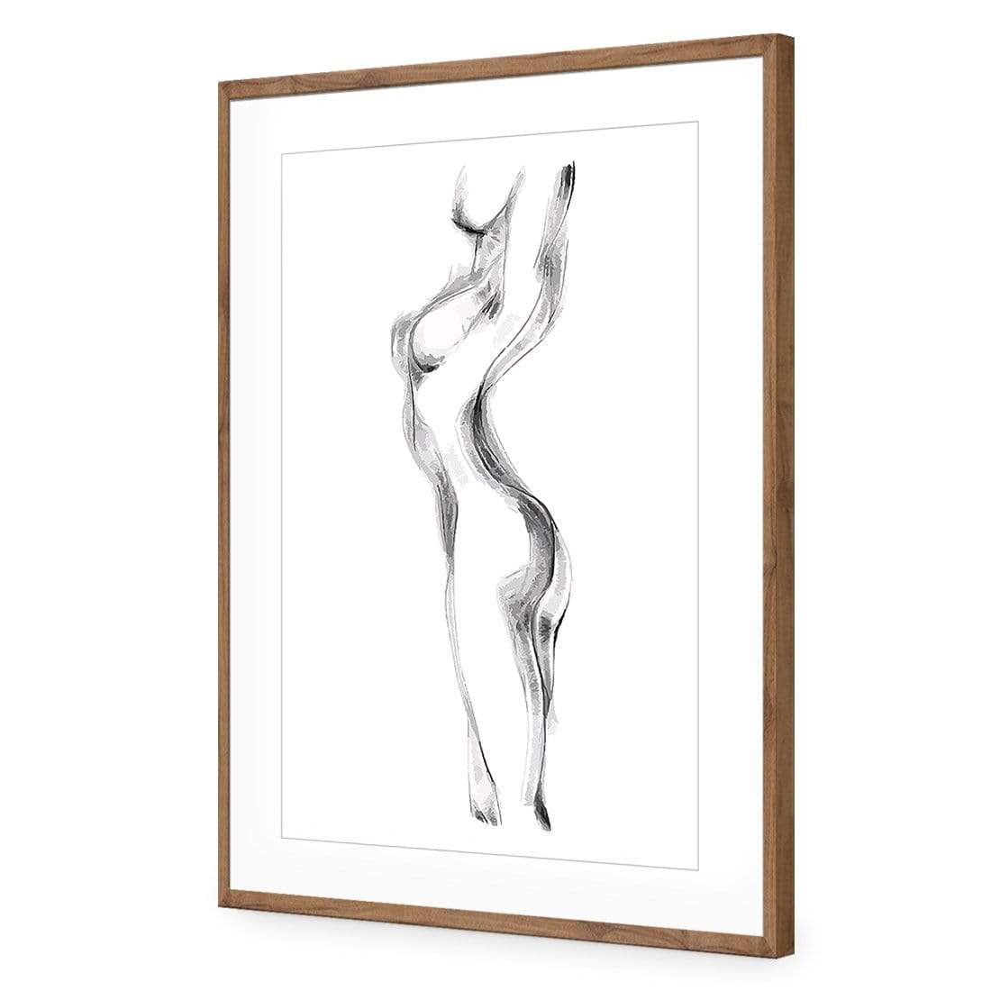 Nude Silhouette Arched - wallart-australia - Acrylic Glass With Border