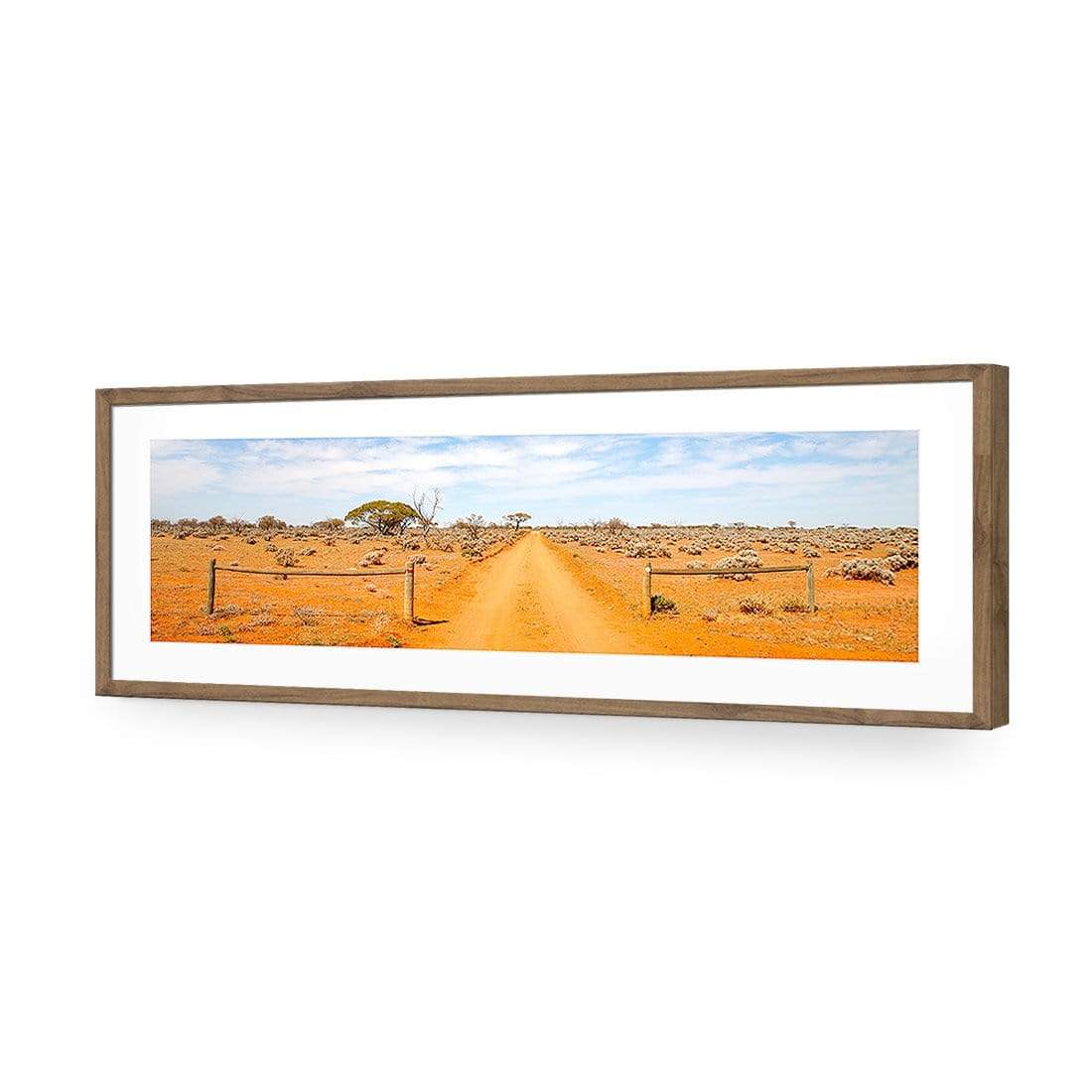 Outback Road (long) - wallart-australia - Acrylic Glass With Border