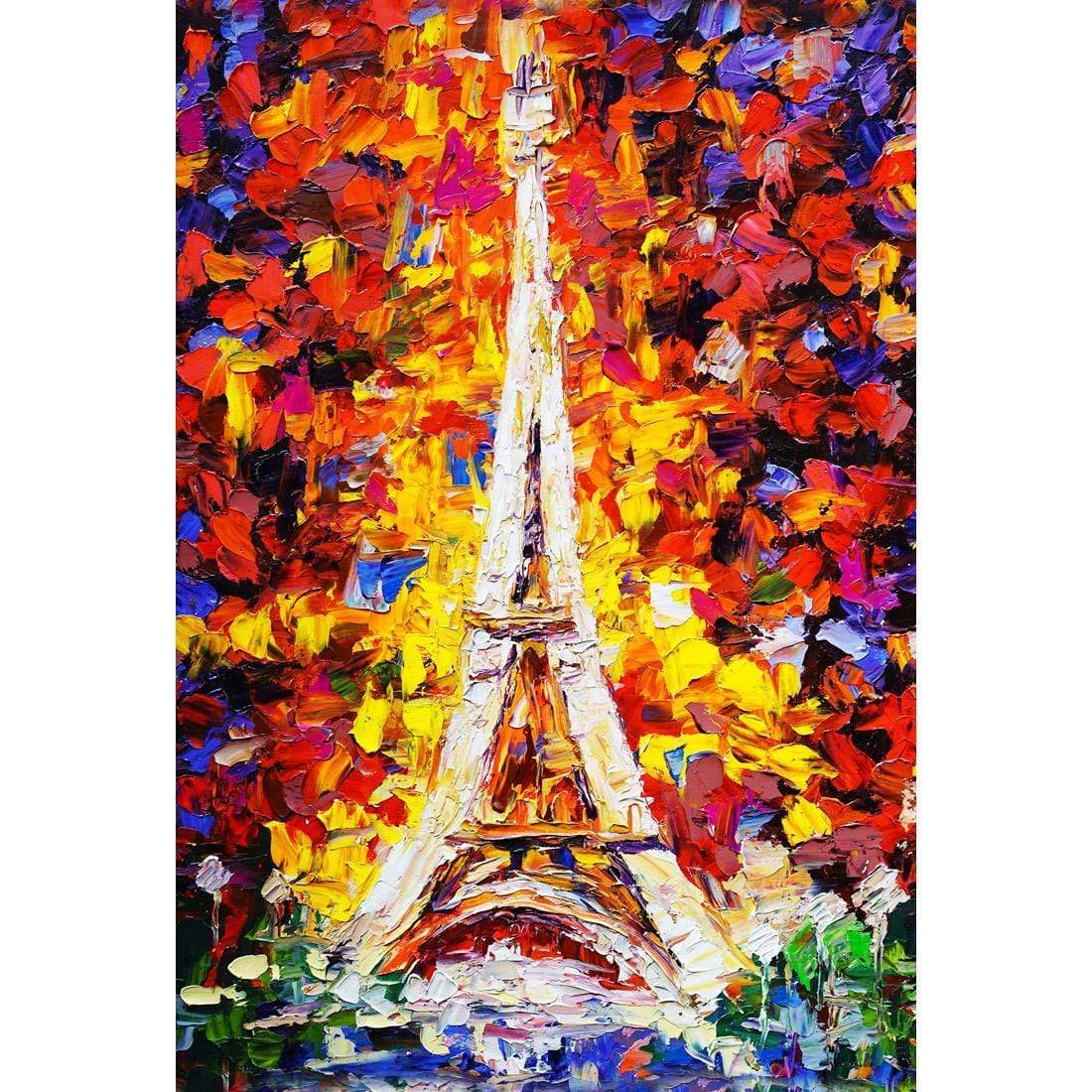 Painted Eiffel Tower, Original - wallart-australia - Canvas