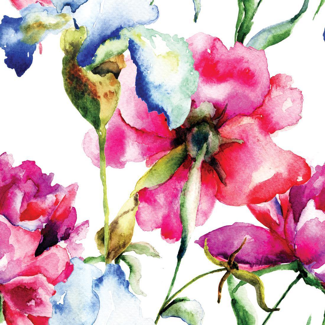 Poppies and Irises (square) - wallart-australia - Canvas