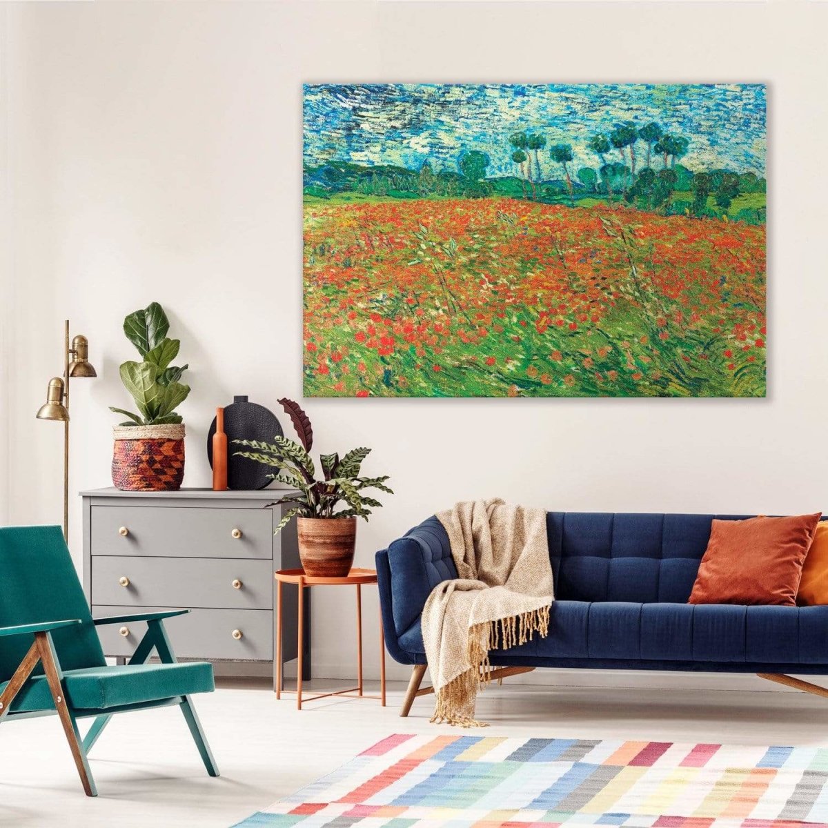 Poppy Field By Vincent Van Gogh - wallart-australia - Canvas