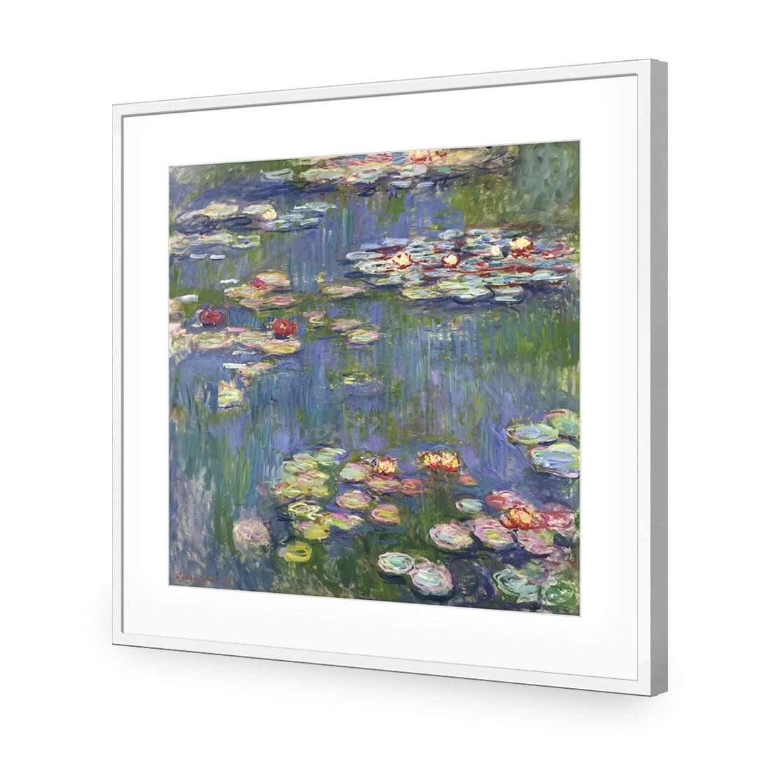 Red Water Lilies By Monet - wallart-australia - Acrylic Glass With Border