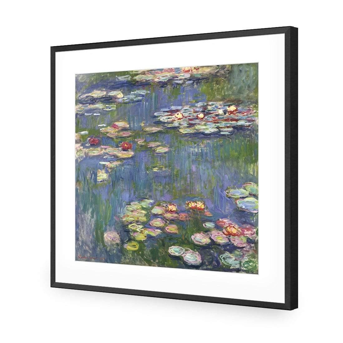 Red Water Lilies By Monet - wallart-australia - Acrylic Glass With Border