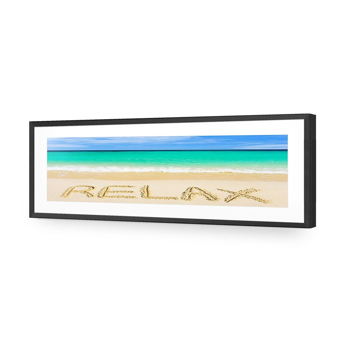 Relax on Beach (long) - wallart-australia - Acrylic Glass With Border
