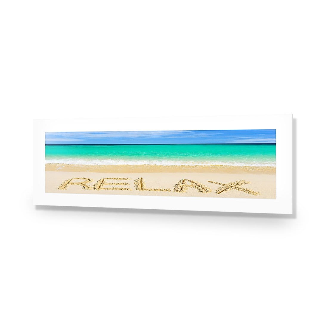 Relax on Beach (long) - wallart-australia - Acrylic Glass With Border