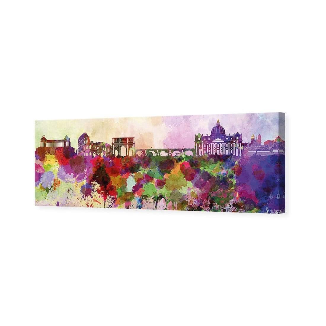 Rome Skyline Watercolour (long) - wallart-australia - Canvas