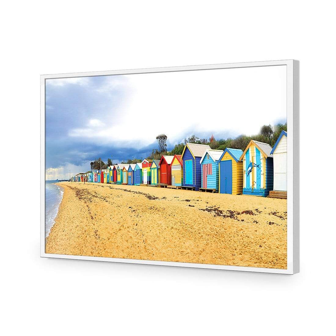 Row of Beach Boxes - wallart-australia - Acrylic Glass No Border