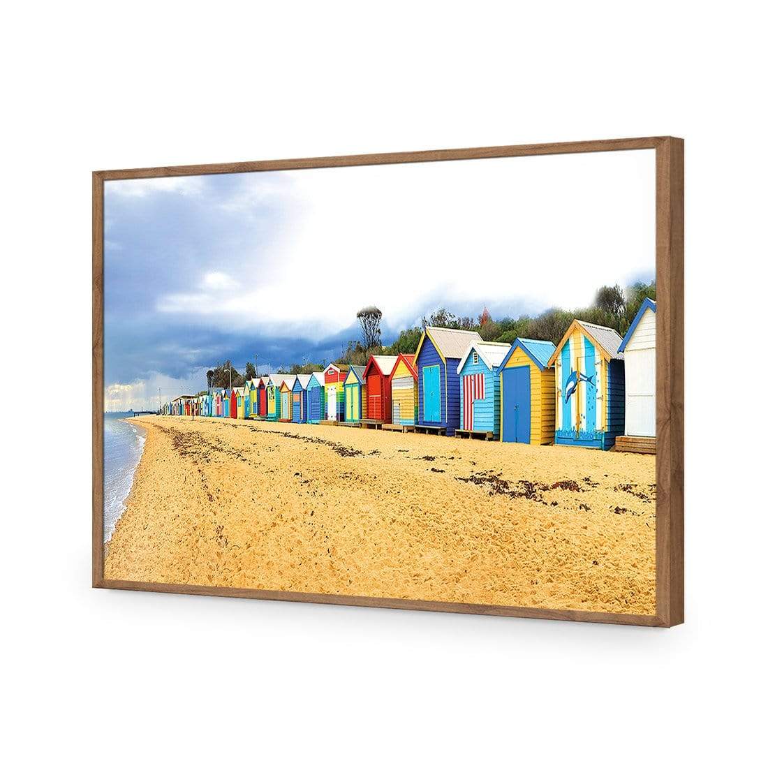 Row of Beach Boxes - wallart-australia - Acrylic Glass No Border