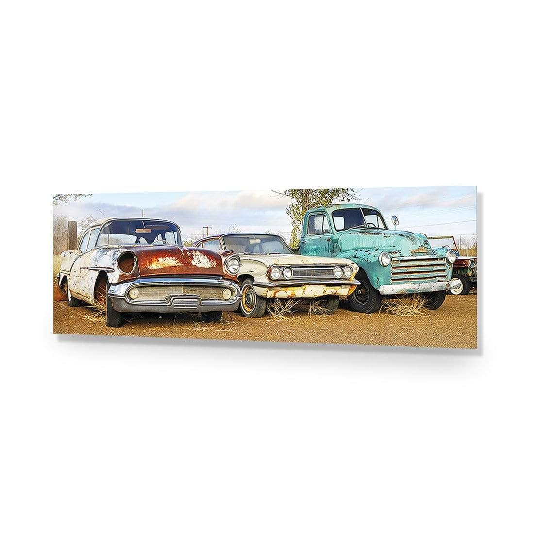Row of Rusty Cars (long) - wallart-australia - Acrylic Glass No Border