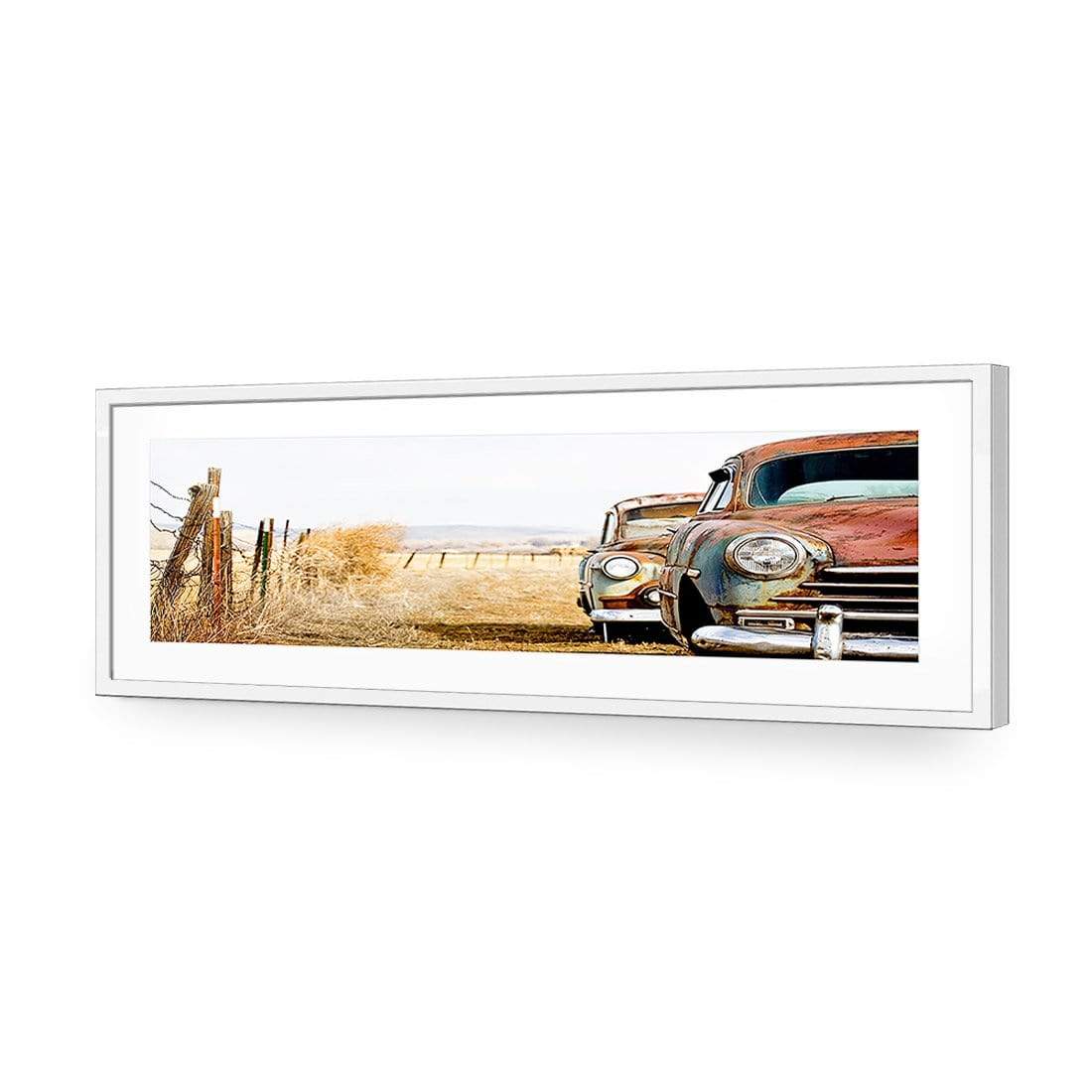 Rusty Cars, Original (Long) - wallart-australia - Acrylic Glass With Border