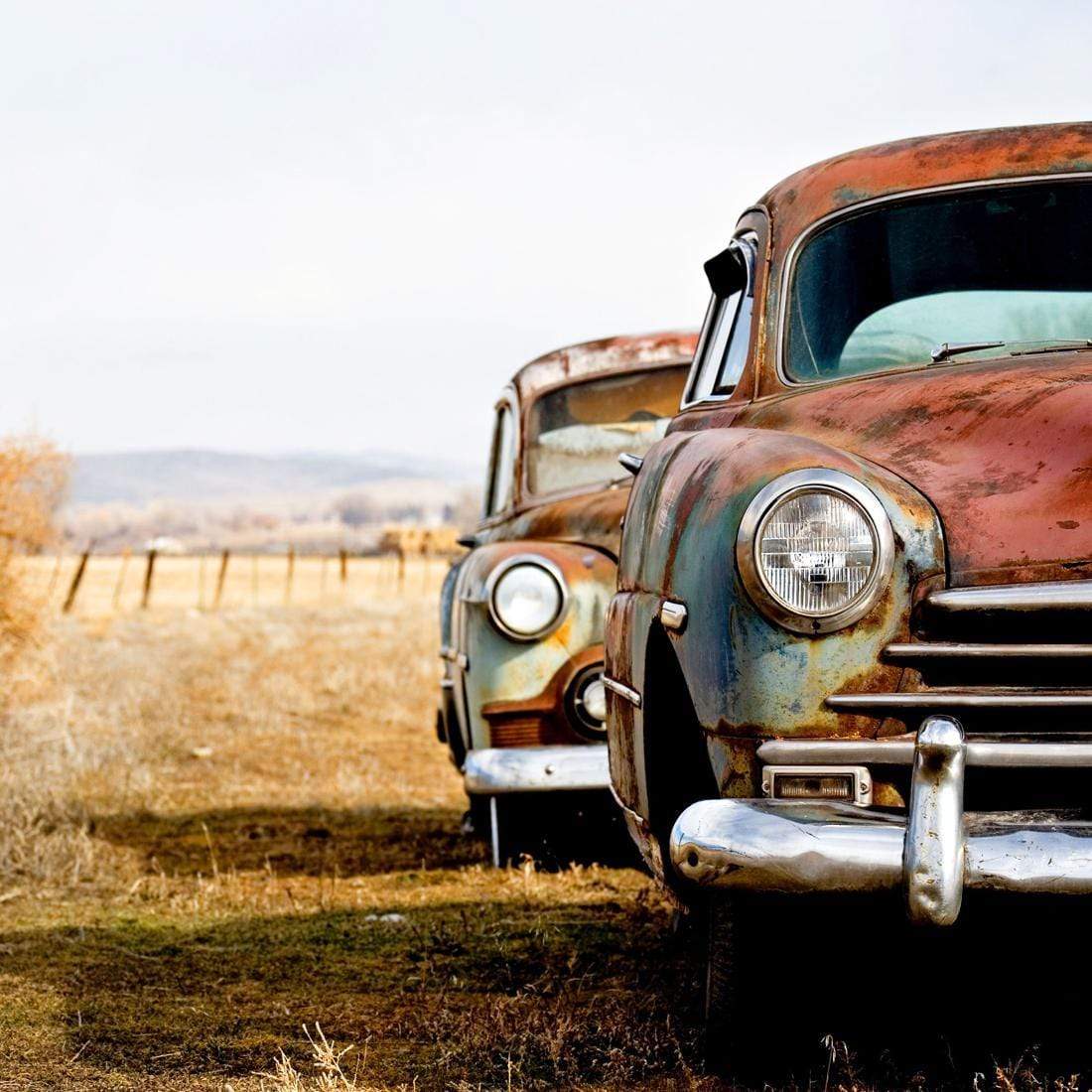 Rusty Cars (square) Wall Art | The Canvas Art Factory Australia – Wall ...