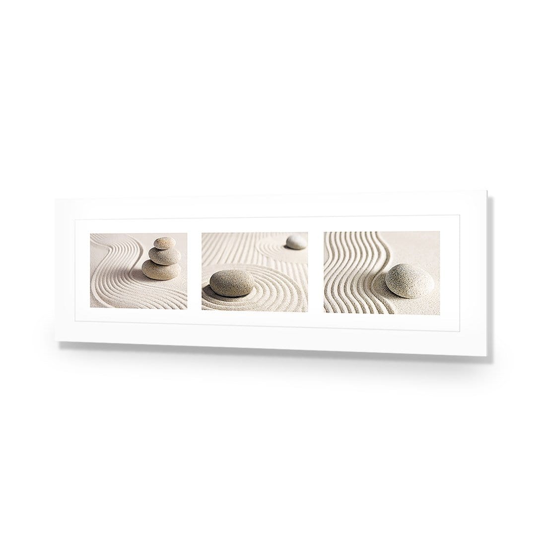 Sand Stone White Montage, Original (Long) - wallart-australia - Acrylic Glass With Border