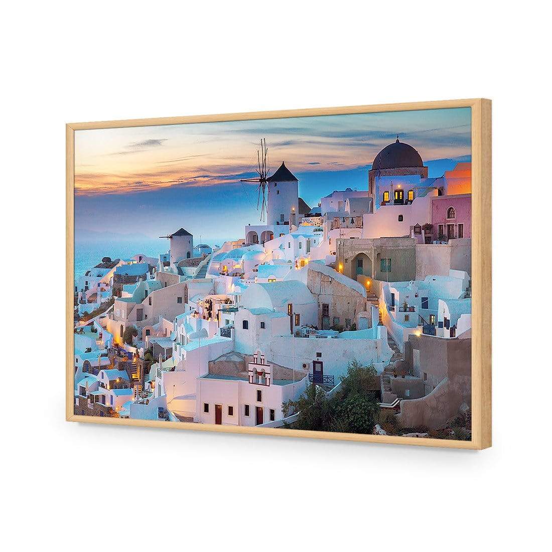 Santorini at Sunset - wallart-australia - Acrylic Glass No Border