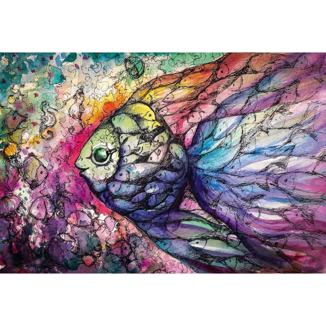 Scribblefish - wallart-australia - Canvas