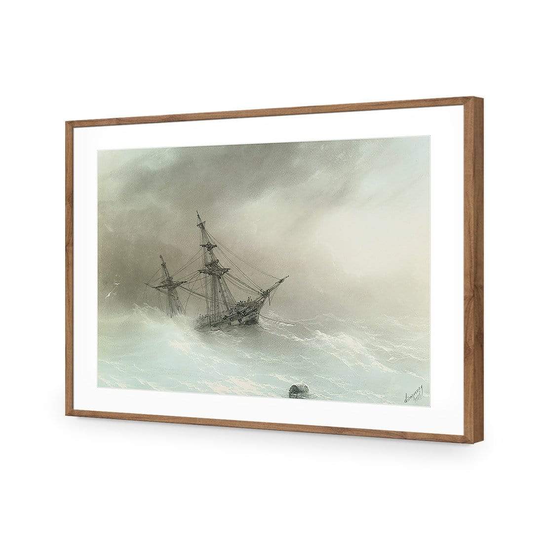 Ship in Stormy Sea By Ivan Aivazovsky - wallart-australia - Canvas