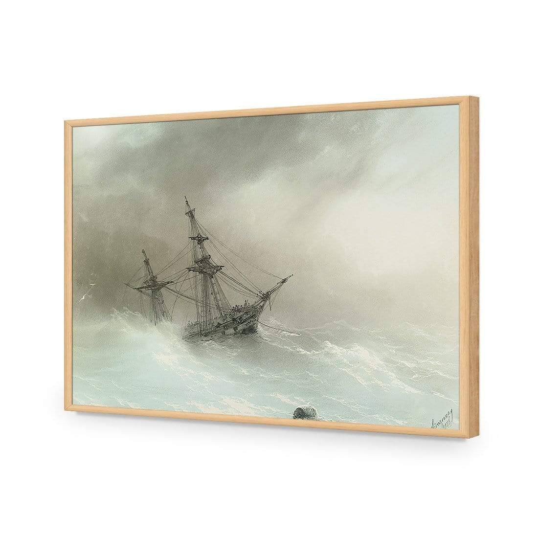 Ship in Stormy Sea By Ivan Aivazovsky - wallart-australia - Canvas