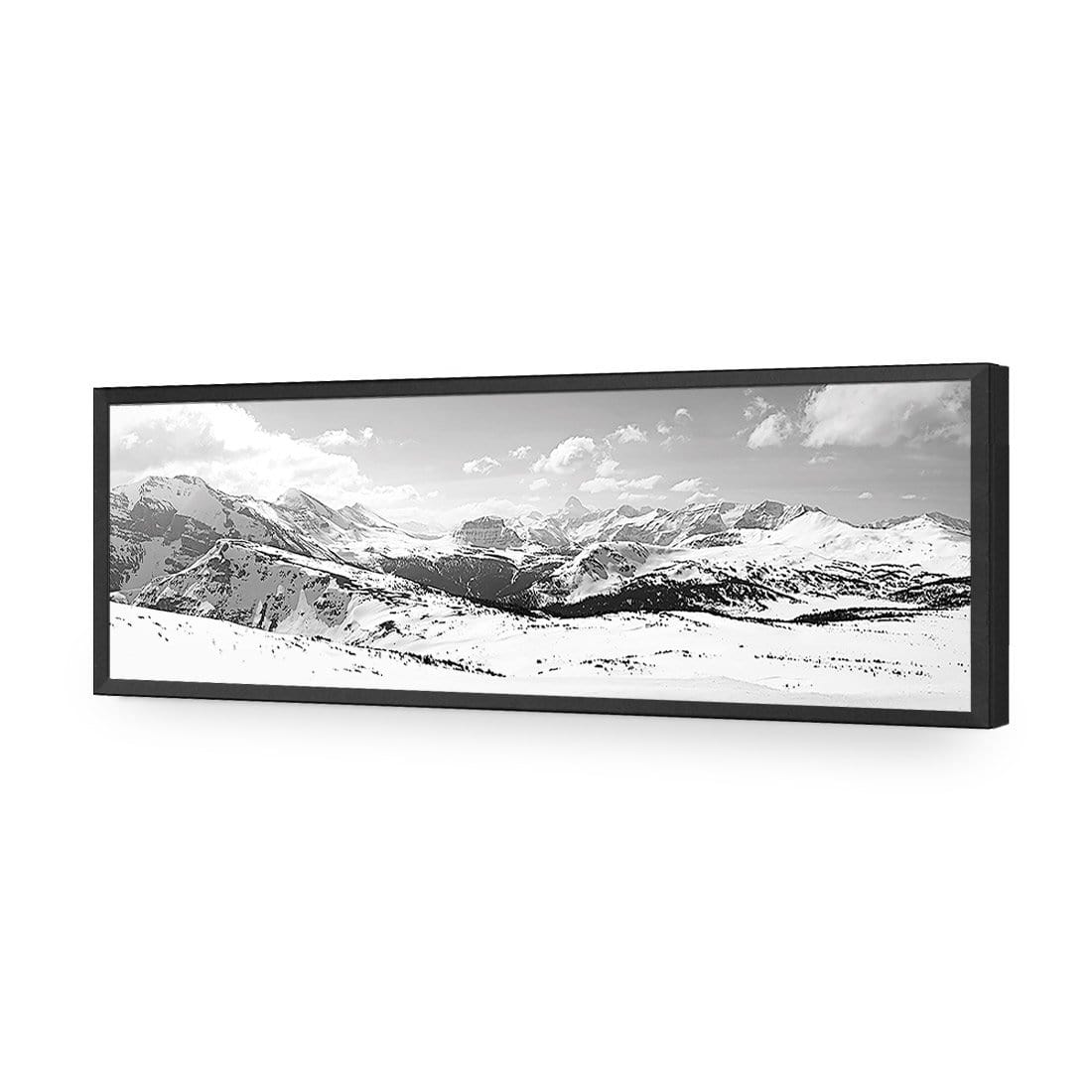 Snowy Mountain Panoramic, Black and White (Long) - wallart-australia - Acrylic Glass No Border