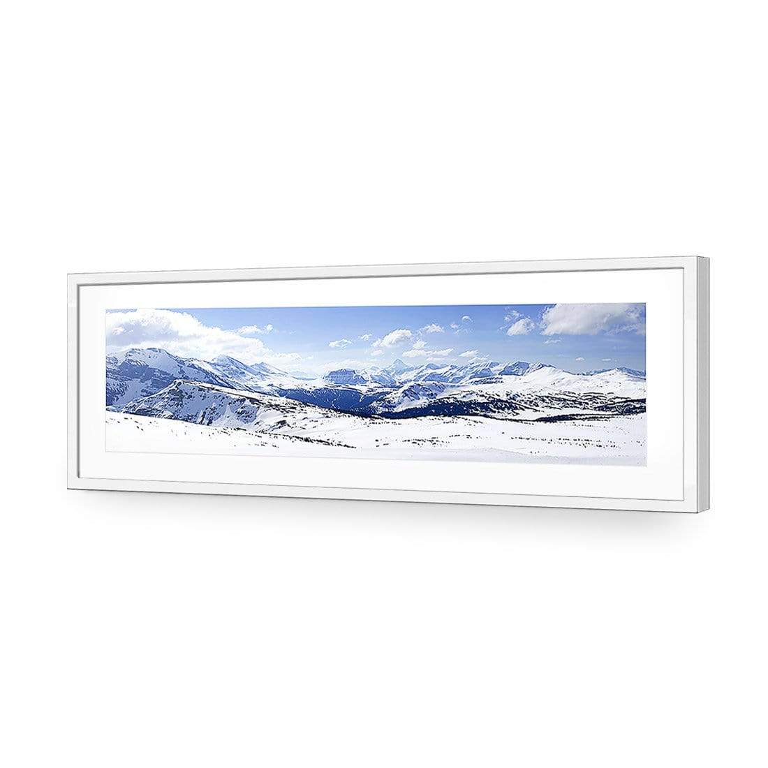 Snowy Mountain Panoramic, Original (Long) - wallart-australia - Acrylic Glass With Border