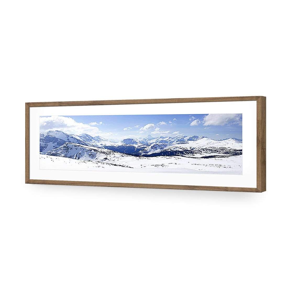 Snowy Mountain Panoramic, Original (Long) - wallart-australia - Acrylic Glass With Border