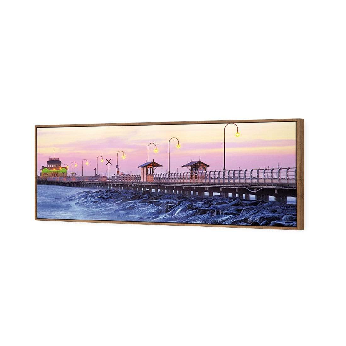 St Kilda Pier Sunset, Original (Long) - wallart-australia - Canvas