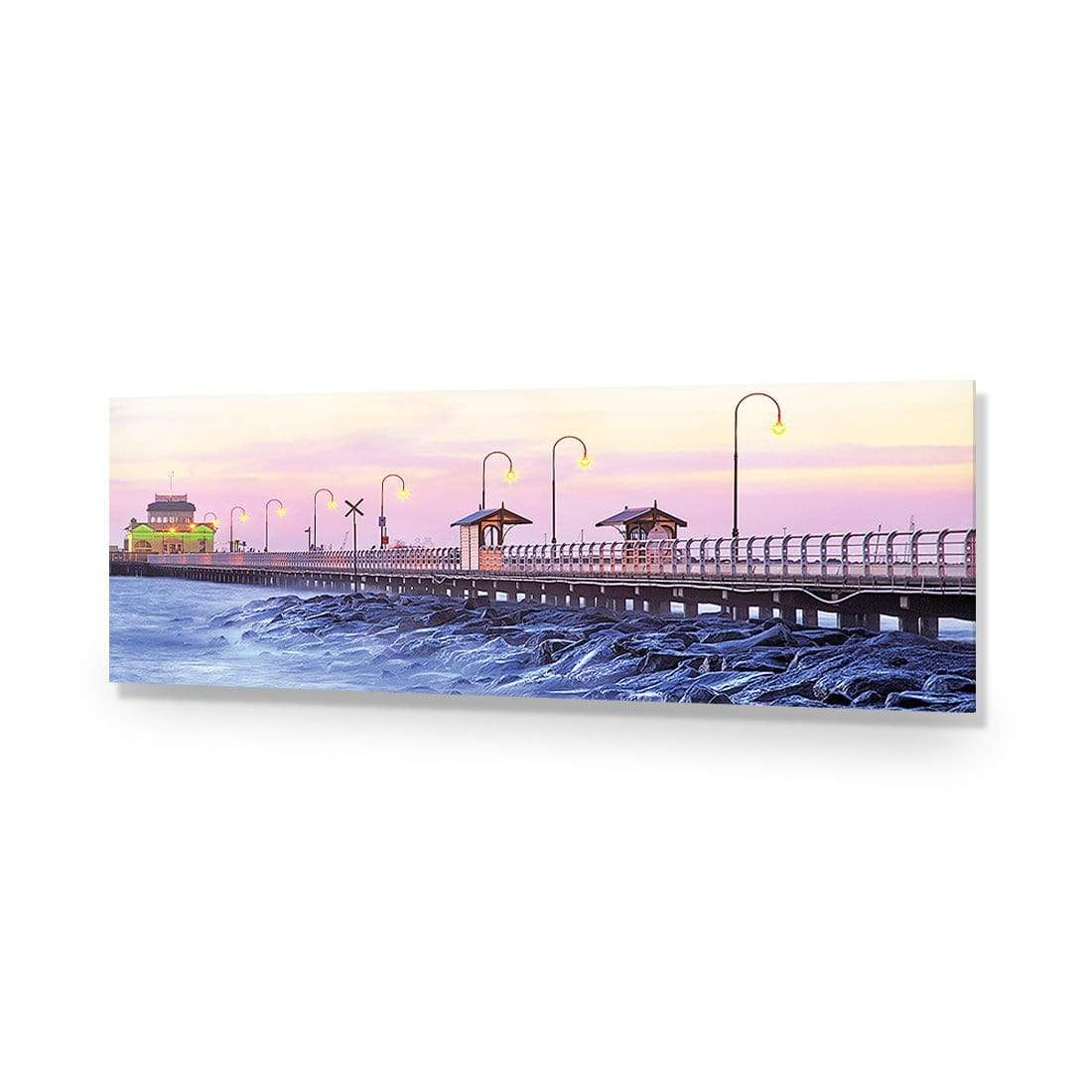 St Kilda Pier Sunset, Original (Long) - wallart-australia - Acrylic Glass No Border