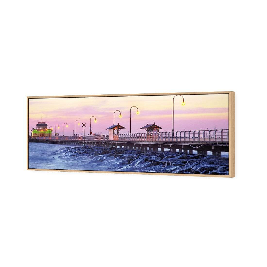 St Kilda Pier Sunset, Original (Long) - wallart-australia - Canvas