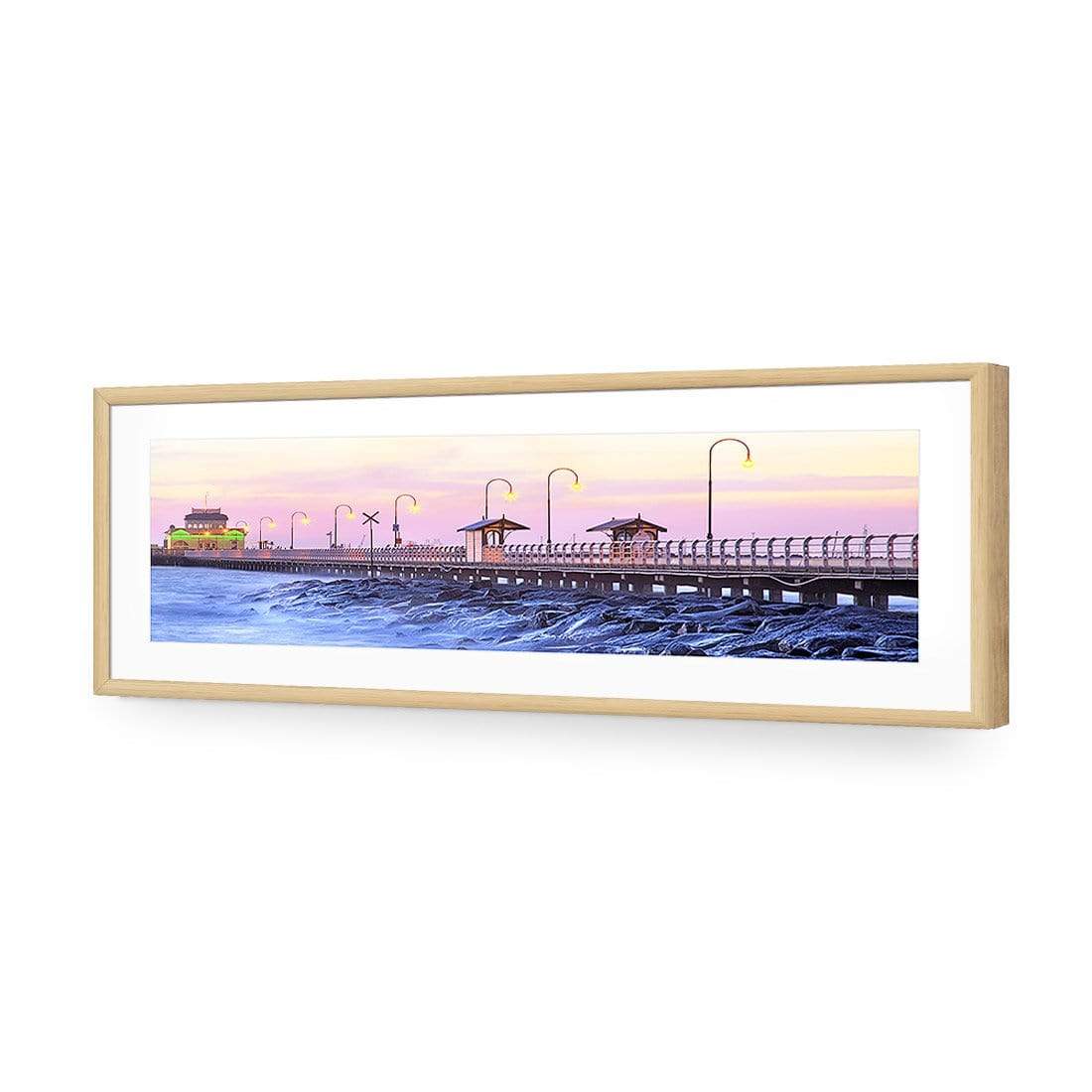 St Kilda Pier Sunset, Original (Long) - wallart-australia - Acrylic Glass With Border