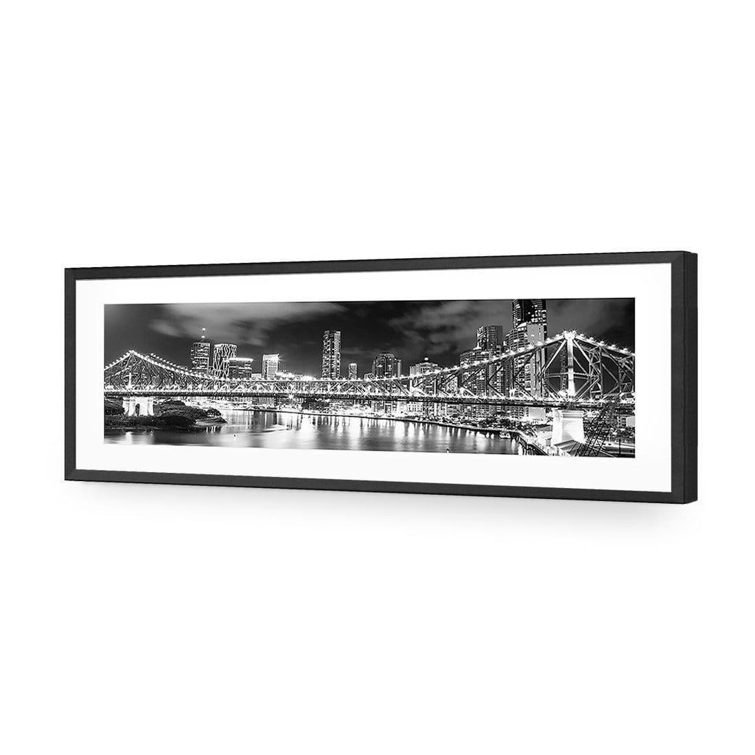 Story Bridge 2015, Black and White (long) - wallart-australia - Acrylic Glass With Border