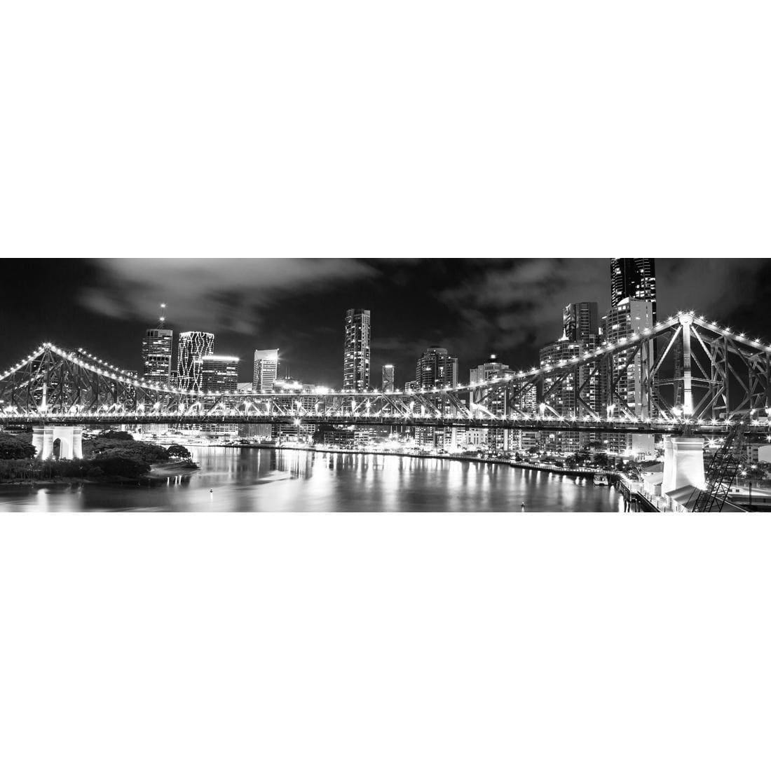 Story Bridge 2015, Black and White (long) - wallart-australia - Canvas
