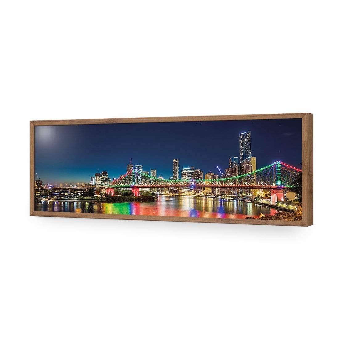 Story Bridge Alight Brisbane (Long) - wallart-australia - Acrylic Glass No Border