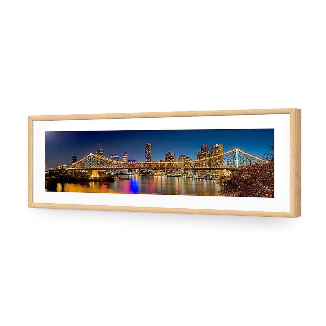 Story Bridge at Night, Original - wallart-australia - Acrylic Glass With Border