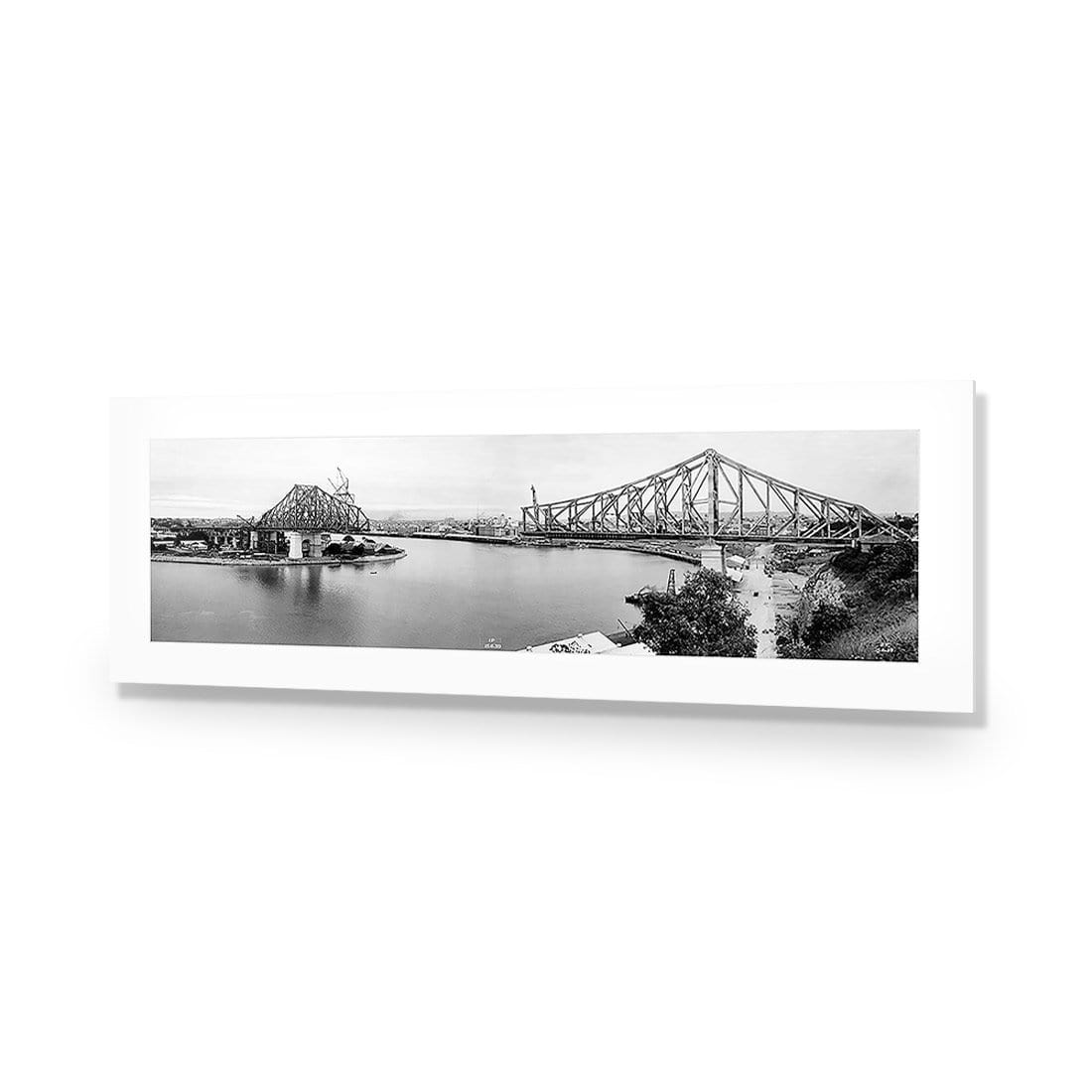 Story Bridge Construction 1939 - wallart-australia - Acrylic Glass With Border