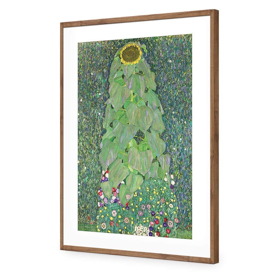 Sunflower By Gustav Klimt - wallart-australia - Acrylic Glass With Border