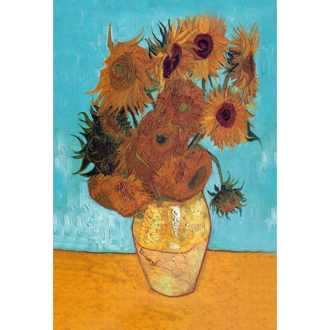 Sunflowers on Blue By Van Gogh - wallart-australia - Canvas