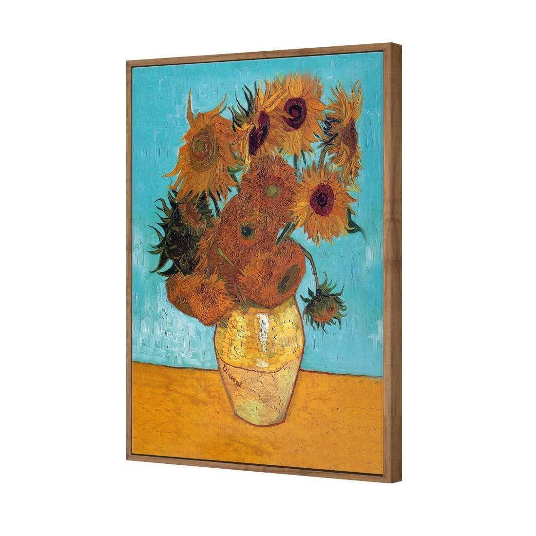 Sunflowers on Blue By Van Gogh - wallart-australia - Canvas