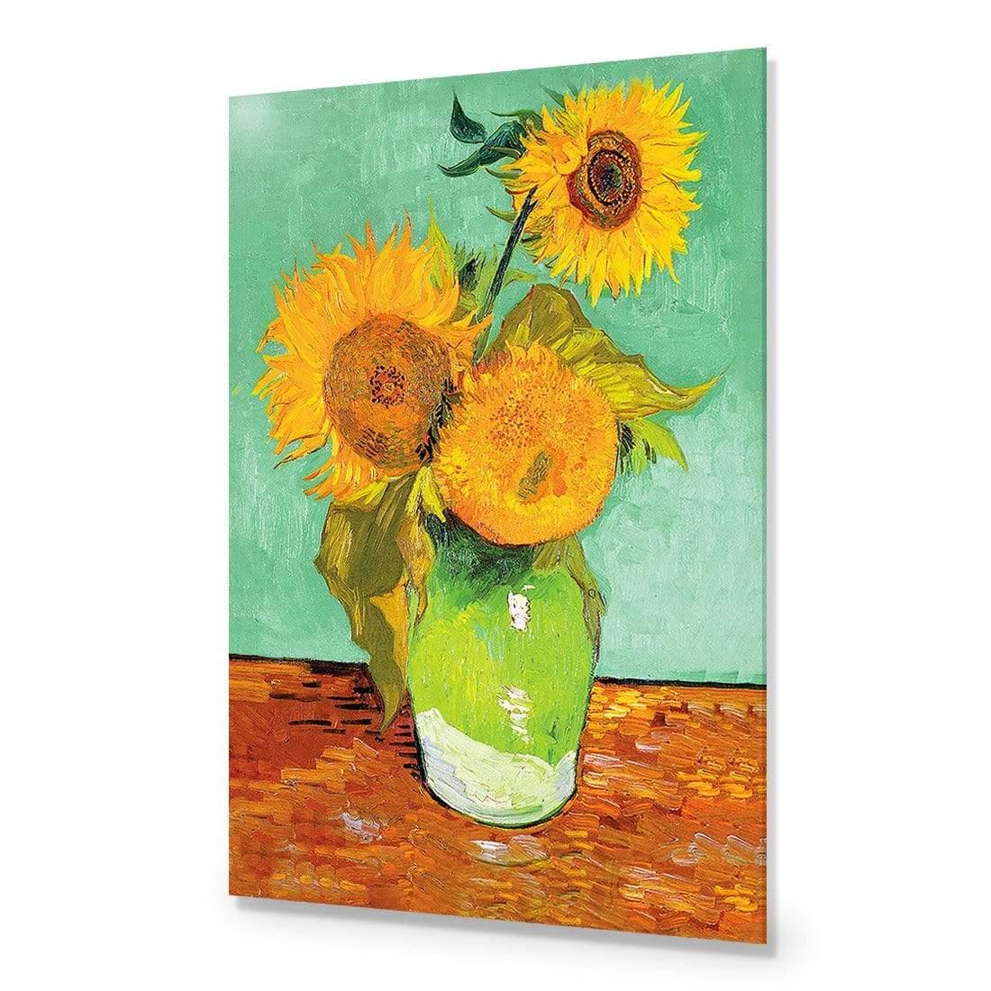 Sunflowers on Green By Van Gogh - wallart-australia - Acrylic Glass No Border
