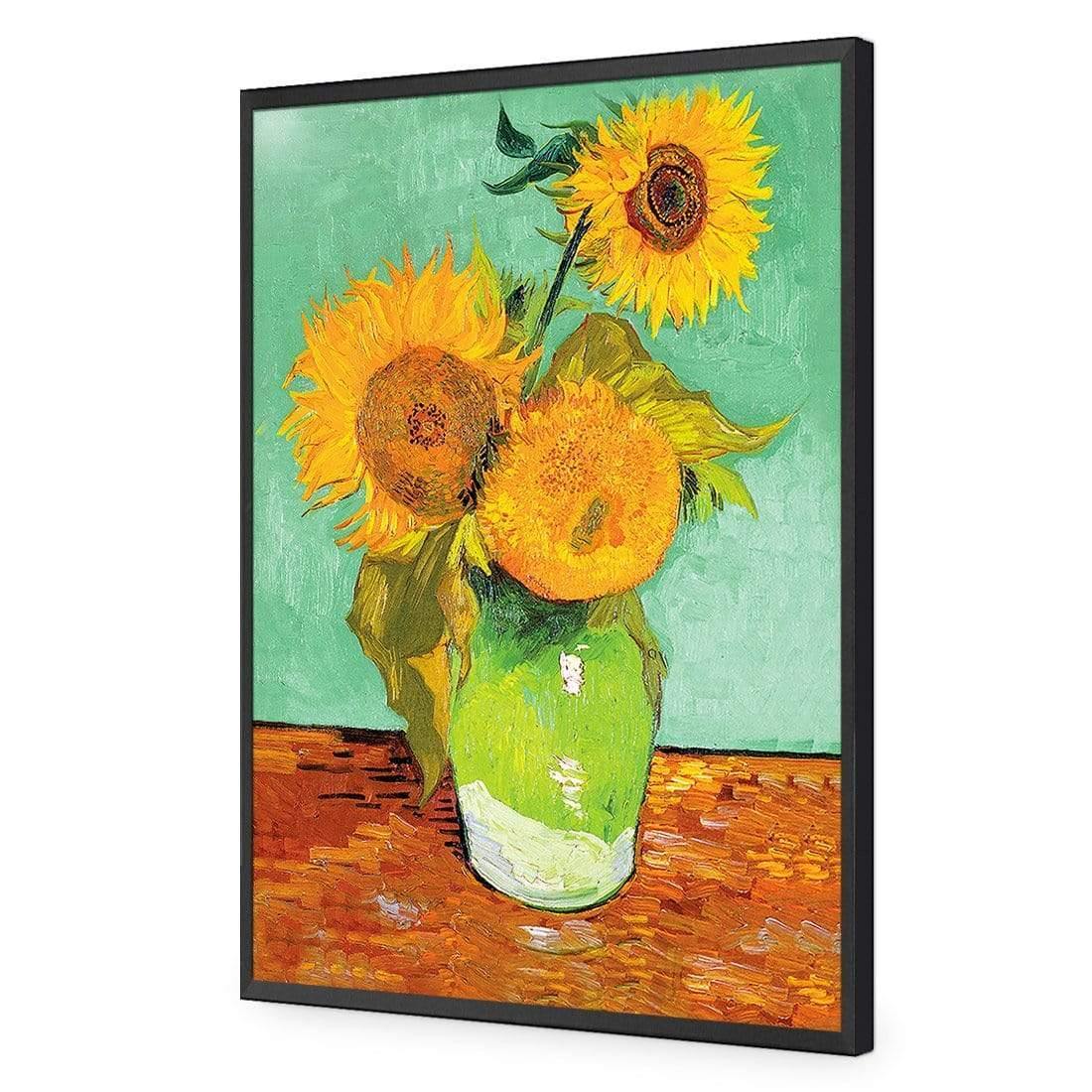 Sunflowers on Green By Van Gogh - wallart-australia - Acrylic Glass No Border
